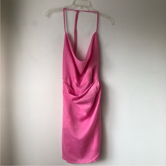 Princess Polly Pink  Ensley Open Back Wrap Dress 12 - Picture 4 of 9